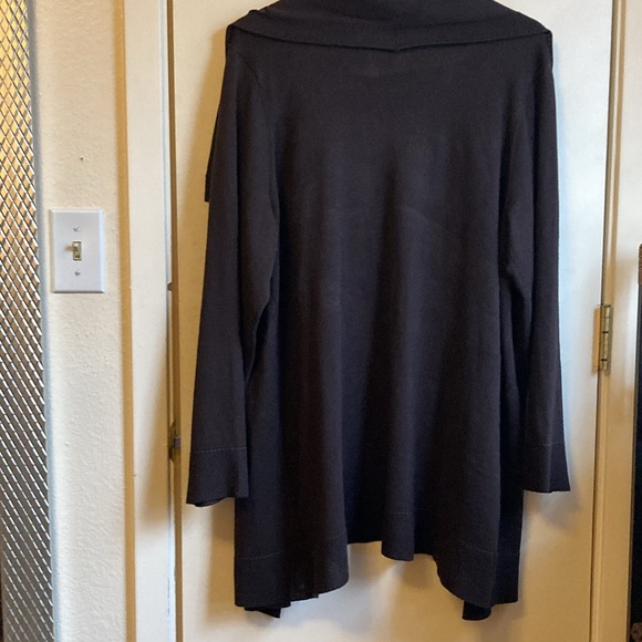 NWOT JM Collection Chocolate Brown, Wide Collar Drapes to Front. Size PXXL. - Picture 14 of 14